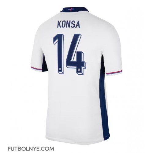 Camiseta Inglaterra Ezri Konsa #14 Primera Equipación Eurocopa 2024 manga corta